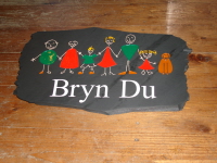 Welsh Slate Personalised Family House Name Sign